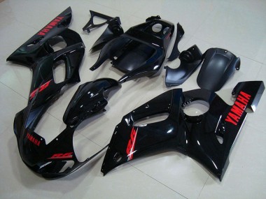 Carénages Moto R6 98-02 - Noir Brillant Rouge Décalque
