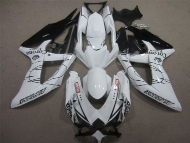 Carénage Moto GSXR 600 K8 08-10 - Blanc Noir Corona Extra Motul